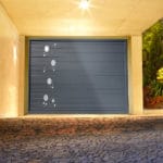 Porte de garage alu sectionnelle isolée Perle