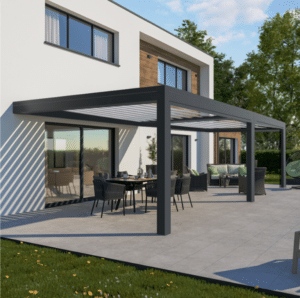 pergola adossé 3 poteaux